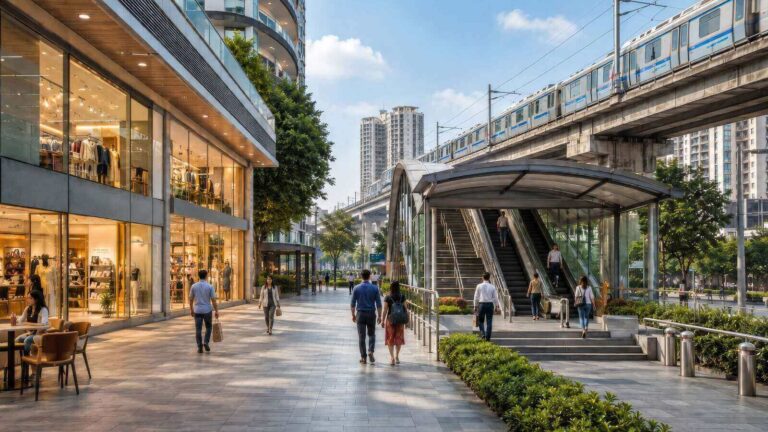 retail shops near metro station
